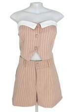 conjunto duas peças  chunmai feminino bege com franzido