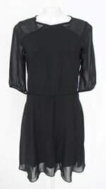 vestido pactus feminino preto com forro