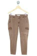 calça de tecido Zara feminina marrom