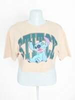 camiseta C&A feminina bege com silk