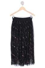 saia lollipop fashion feminina preta com cós com elástico e forro