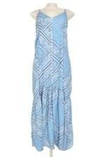 vestido Talita Kume feminino azul estampado 