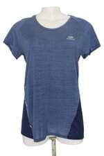 blusa esportiva kalenji feminina azul com recortes