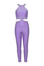 macacão esportivo cajubrasil feminino lilas