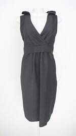 vestido tvz feminino preto com forro e pregas