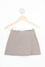 saia fuzarka kids bege estampada com forro