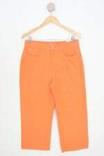calça de sarja denin zero feminina laranja