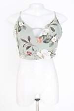 cropped Lezalez feminino verde floral