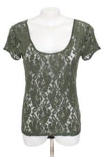 blusa Banana Republic feminina verde com transparência
