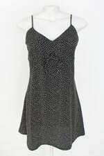 vestido feminino preto estampado