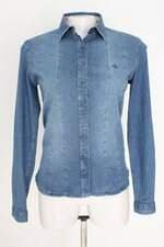 camisa jeans Dudalina feminina azul
