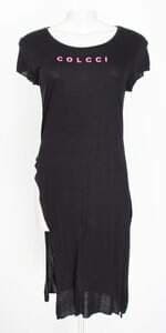 blusa alongada Colcci feminina preta com fenda
