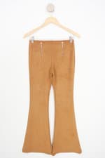 calça de tecido Costume feminina marrom
