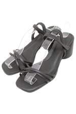 sandália de tiras sapatella feminina preta