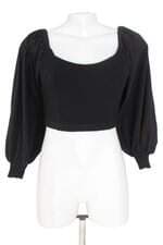 blusa cropped Farm feminina preta