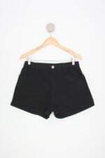 shorts pool feminino preto com cós com elástico