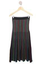 saia C&A feminina preta com forro