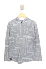 blusa kids johnny fox cinza