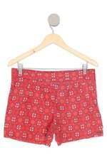 shorts Hering feminino vermelho floral