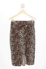 saia feminina estampada com pregas