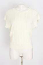 blusa de tricô tô pronta feminina off white com paetê