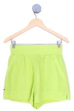 shorts garage feminino verde com cós com elástico e forro