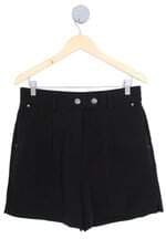 shorts Renner feminino preto com pregas