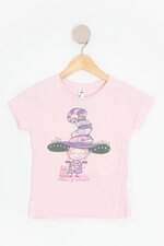 blusa sol's cherry kids rosa com silk
