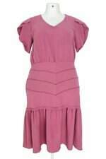 vestido midi della rosa com babado