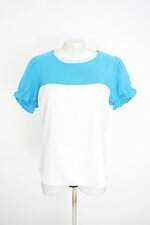 blusa deiss feminina bicolor com recortes