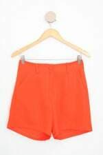 shorts julia moda feminino laranja