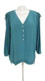blusa Le Lis Blanc feminina verde com franzido