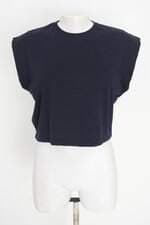 blusa cropped allesa feminina azul