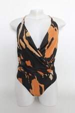 body morena rosa feminino estampado com corrente