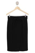 Saia Zara feminina preta com fenda 