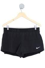 shorts de academia Nike feminino preto com forro