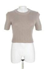 blusa tricot Zara feminina bege