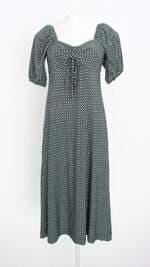 vestido renner feminino verde estampado com franzido