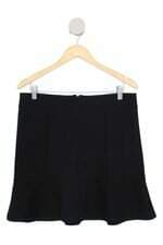 saia Renner feminina preta com peplum