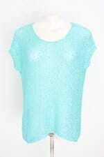 blusa ailiyi feminina azul com paetê