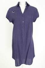 vestido abertura feminino azul