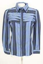camisa C&A feminina azul com pregas