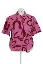 camisa market 33 feminina rosa estampada