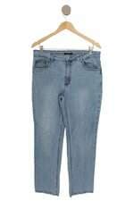 calça jeans Renner feminina azul com fenda na barra