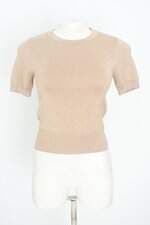 blusa de tricô C&A feminina dourada com brilho