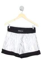 shorts de academia enfim active feminino cinza com cós com elástico