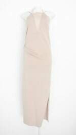 vestido zara feminino bege com fenda