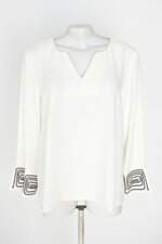 blusa monica negreiros feminina branca com bordado