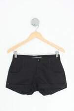 shorts angel feminino preto com renda