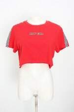 cropped forever 21 feminino vermelho com silk